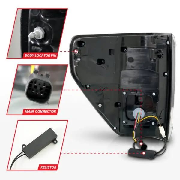 ANZO 21-23 Ford F-150 LED Taillights Seq. Signal w/BLIS Cover - Black Housing thumbnail 6