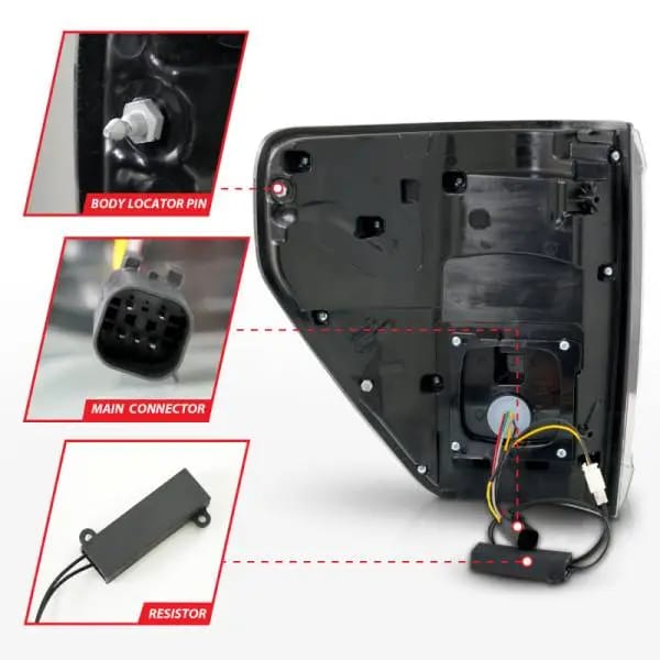 ANZO 21-23 Ford F-150 LED Taillights Seq. Signal w/BLIS Cover - Black Housing thumbnail 11