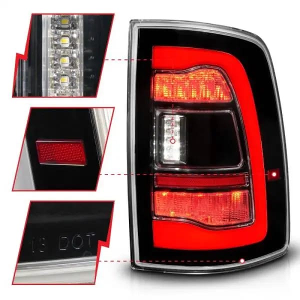 ANZO 09-18 Dodge Ram 1500 Sequential LED Taillights Black thumbnail 4