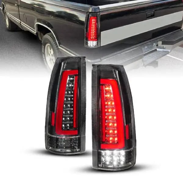 ANZO 88-99 Chevy/GMC C/K1500/2500/3500 Full LED Light Tube Taillights Black Housing Clear Lens thumbnail 2