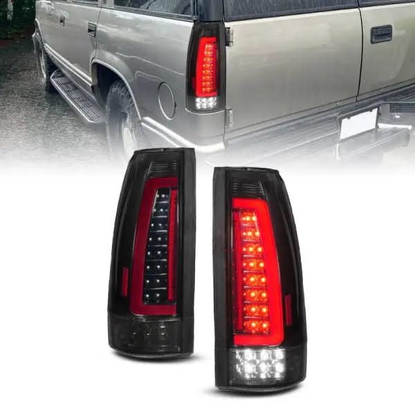 ANZO 88-99 Chevy/GMC C/K1500/2500/3500 Full LED Light Tube Taillights Black Housing Smoke Lens thumbnail 2