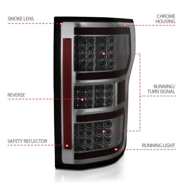 ANZO 18-19 Ford F-150 LED Taillights Smoke thumbnail 4