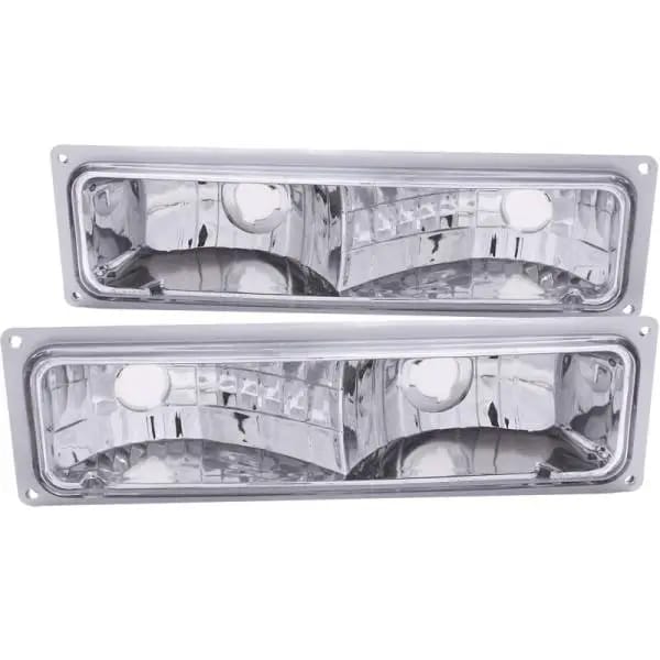 ANZO 1988-1998 Chevrolet C1500 Euro Parking Lights Chrome thumbnail 2