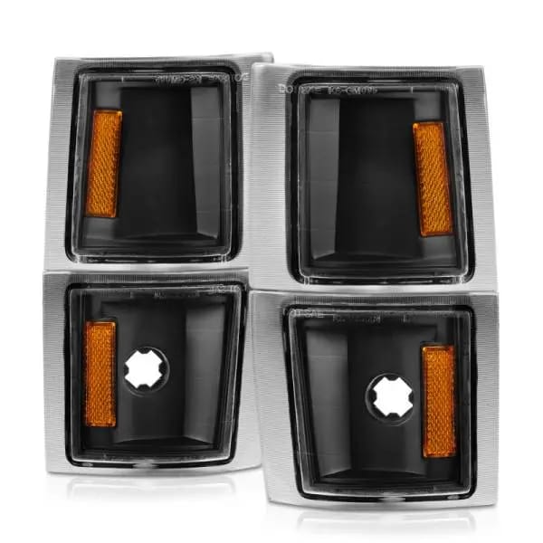 ANZO 1994-1998 Chevrolet Blazer Corner Lights Black Housing Clear Lens w/ Amber Reflector thumbnail 7