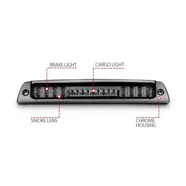 ANZO 1994-2001 Dodge Ram 1500 LED 3rd Brake Light Smoke thumbnail 5
