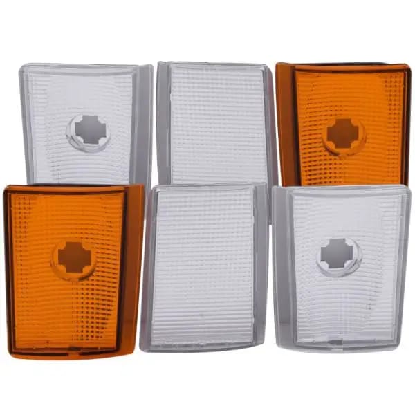 ANZO Corner Lights 1988-1993 Chevrolet C1500 Euro Corner Lights 4 Crystal Chrome / 2 Crystal Amber thumbnail 2