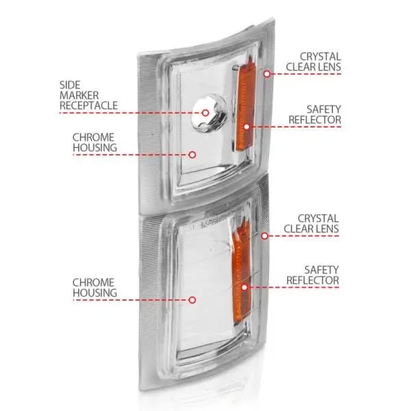 ANZO 1994-1998 Chevrolet Blazer Corner Lights Clear Lens w/ Amber Reflector thumbnail 6