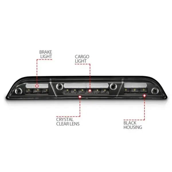 ANZO 15-20 Ford F-250 - F-550 LED Third Brake Light - Black Housing/Clear Lens thumbnail 5