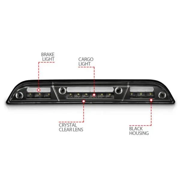ANZO 15-20 Ford F-250 - F-550 LED Third Brake Light - Black Housing/Clear Lens thumbnail 11