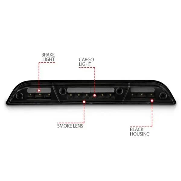 ANZO 15-20 Ford F-150 - F-450 LED Third Brake Light - Black Housing/Smoke Lens thumbnail 5