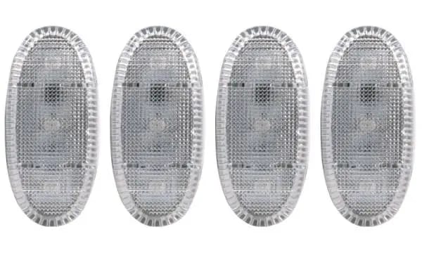 ANZO 2011-2016 Ford F-350 LED Fender Light Kit Clear 2pc Amber / 2pc Red