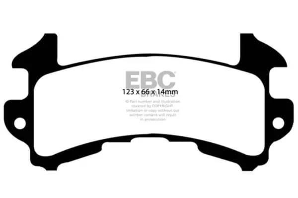 EBC 79-85 Buick Riviera (Fwd) 3.8 Turbo Yellowstuff Rear Brake Pads thumbnail 2