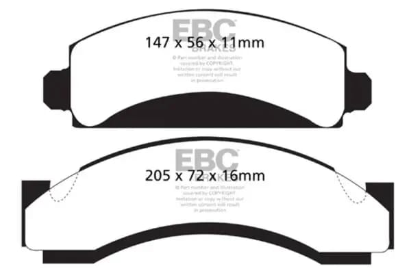 EBC 74-80 Chevrolet C30 (JB8) Yellowstuff Front Brake Pads thumbnail 2
