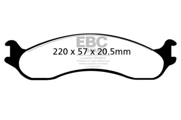 EBC 98-03 Dodge B250 B2500 Cargo 2500 Van 3/4 Ton Yellowstuff Front Brake Pads thumbnail 2