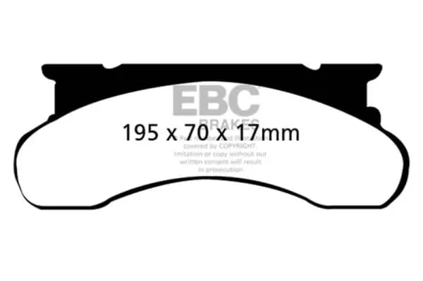 EBC 77-91 Ford Econoline E250 4.6 Yellowstuff Front Brake Pads thumbnail 2