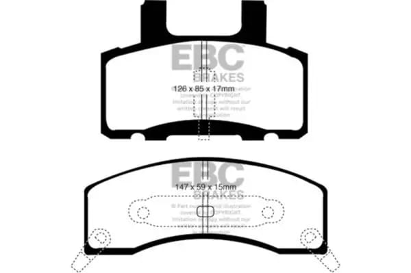 EBC 90-93 Chevrolet C20 8600 LB Yellowstuff Front Brake Pads thumbnail 2