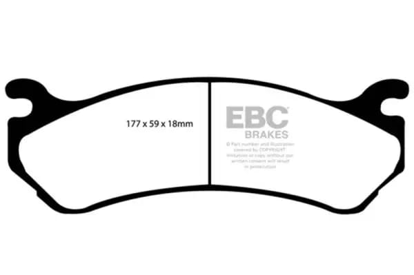 EBC 02 Cadillac Escalade 5.3 (Akebono rear caliper) Yellowstuff Front Brake Pads thumbnail 2