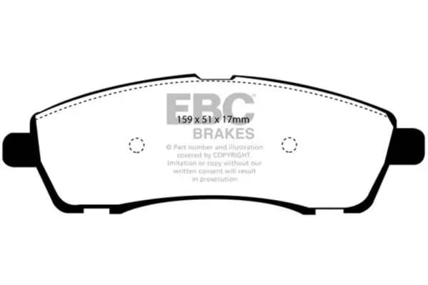 EBC 00-02 Ford Excursion 5.4 2WD Yellowstuff Rear Brake Pads thumbnail 2