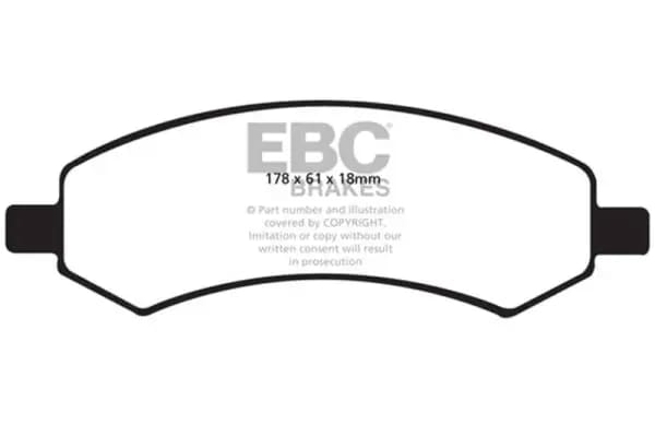EBC 06-09 Chrysler Aspen 4.7 Yellowstuff Front Brake Pads thumbnail 2