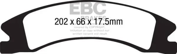 EBC 15+ Cadillac Escalade Ext/Esv 6.2 2WD Yellowstuff Front Brake Pads thumbnail 2