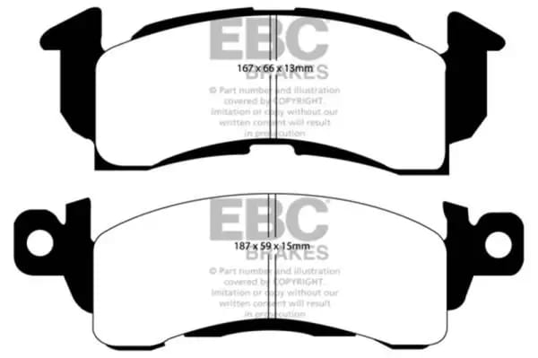 EBC 85-90 Chevrolet Astro Van 2WD Greenstuff Front Brake Pads thumbnail 2