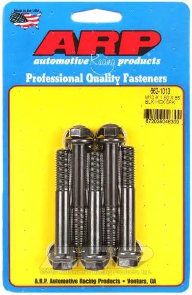 ARP M10 x 1.50 x 65 Hex Black Oxide Bolts (5/pkg)