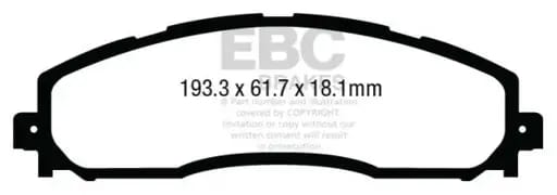 EBC 13+ Ford F250 (inc Super Duty) 6.2 (2WD) Greenstuff Rear Brake Pads