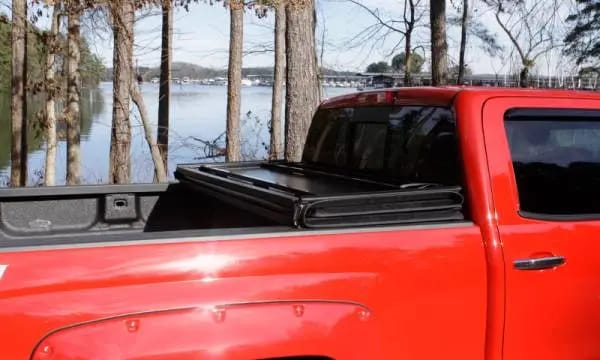 Lund 02-17 Dodge Ram 1500 Fleetside (8ft. Bed) Hard Fold Tonneau Cover - Black thumbnail 8