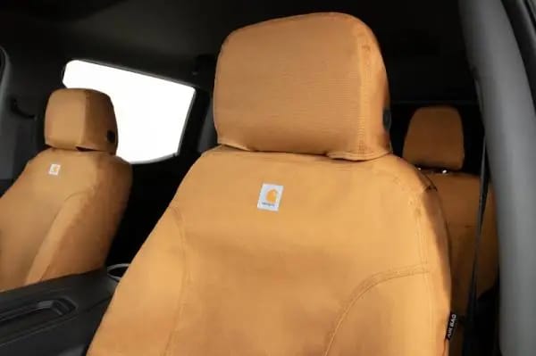 Covercraft 13-16 Dodge RAM Carhartt SeatSaver Custom Front Row Seat Covers - Brown thumbnail 7