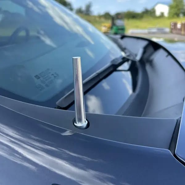 Wehrli 20-25 Chevy Silverado Billet TIG Torch Stubby Antenna - Raw Aluminum thumbnail 2