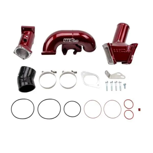 Wehrli 2007.5-2010 LMM Duramax High Flow 3in Y-Bridge Kit- WCFab Red thumbnail 3
