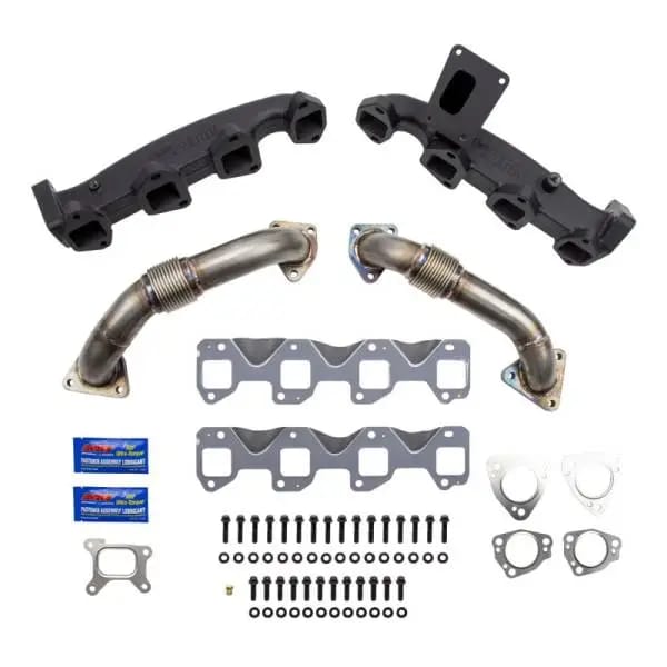 Wehrli 17-24 Chevrolet Duramax Billet Exhaust Manifold & Stainless Up Pipe Kit w/ Gaskets & Hardware thumbnail 2
