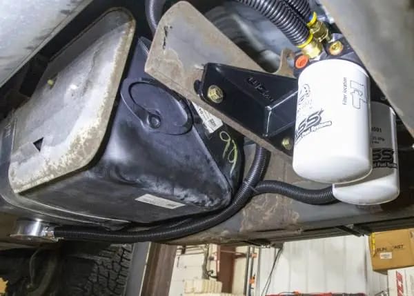 Wehrli 11-16 Chevrolet 6.6L Duramax FASS Fuel System Relocation Bracket (Crew Cab Only) thumbnail 5