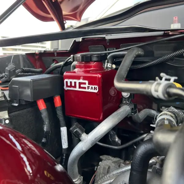Wehrli 19-23 Cummins 6.7L Coolant Tank (OEM Placement) - Bengal Red thumbnail 2