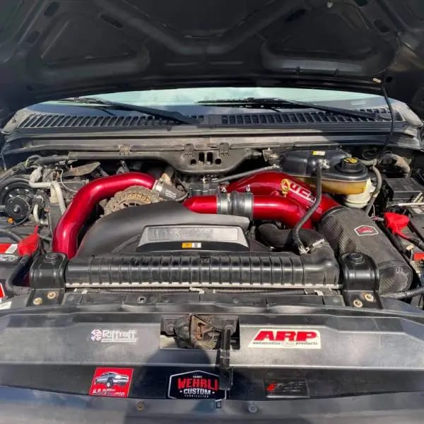 Wehrli 03-07 Ford 6.0L Powerstroke 4in Intake Kit - WCFab Red thumbnail 6