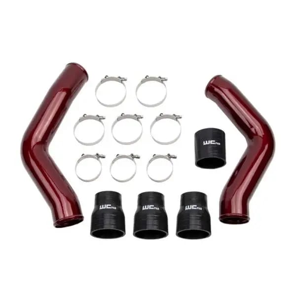 Wehrli 13-18 Ram 6.7L Cummins 3.5in Intercooler Pipes Kit - WCFab Red thumbnail 2