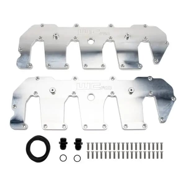 Wehrli 11-16 Chevrolet 6.6L Duramax LML Billet Upper Valve Cover Set - Raw Aluminum thumbnail 2
