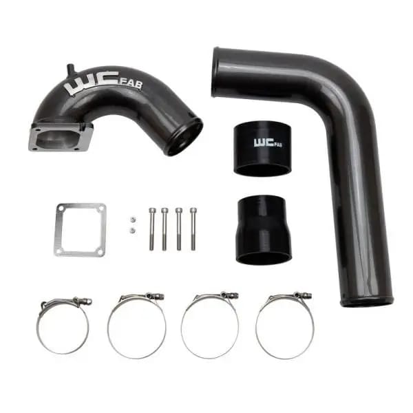 Wehrli 03-07 Dodge 5.9L Cummins 3.5in Intake Horn & Driver Side Intercooler Pipe Kit - Gloss White thumbnail 3