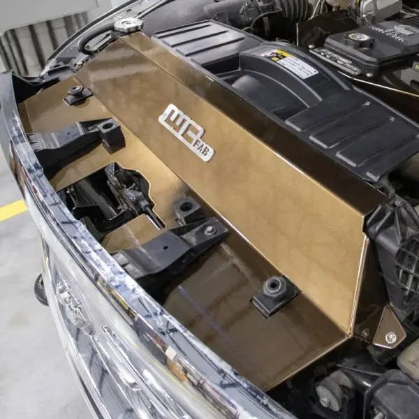 Wehrli 10-12 Cummins Fabricated Aluminum Radiator Cover - Bengal Grey thumbnail 5