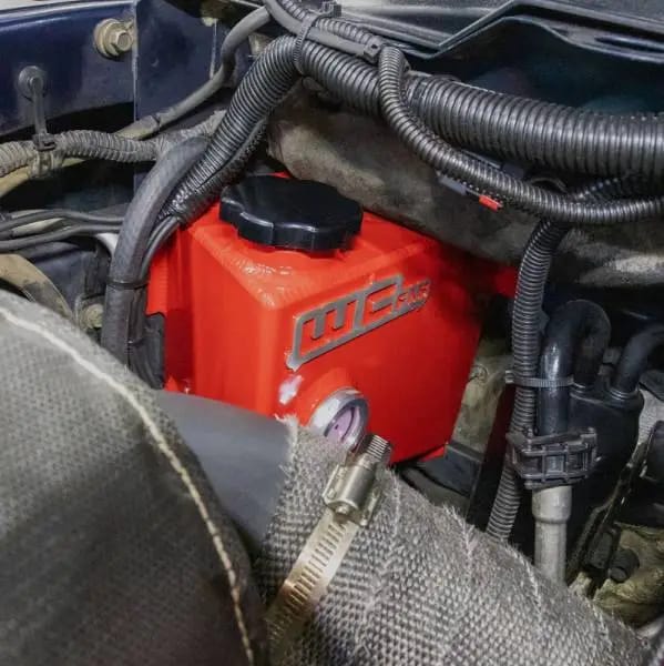 Wehrli 04.5-07 Cummins 5.9L Coolant Tank (OEM Placement) - Bengal Red thumbnail 6