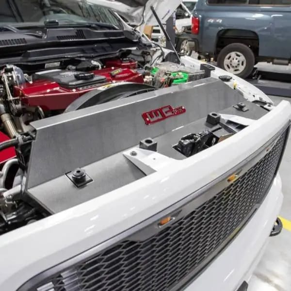 Wehrli 13-18 Cummins Fabricated Aluminum Radiator Cover - WCFab Red thumbnail 5
