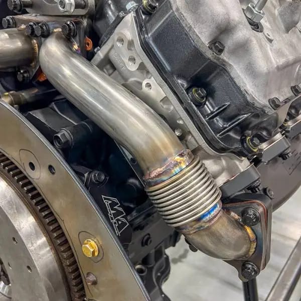 Wehrli 01-04 Chevrolet 6.6L Duramax LB7 2in Stainless Passenger Side Up Pipe w/Gaskets (Twin Turbo) thumbnail 3