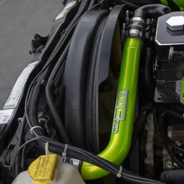 Wehrli 03-09 Dodge 5.9L/6.7L Cummins (Non-Twin CP3) Upper Coolant Pipe - Sparkle Granny Smith thumbnail 6