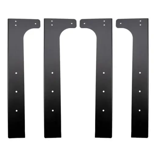 Wehrli Modular Steel Work Bench Leg Kit 40in Tall x .120in Thick - Flat Black