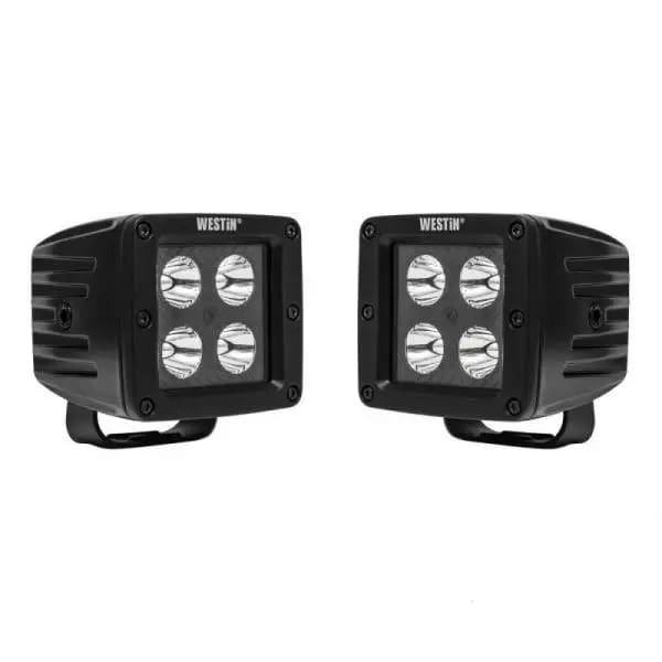 Westin HyperQ LED Auxiliary Lights 3in x 3in cube 20w Flood - Black thumbnail 2