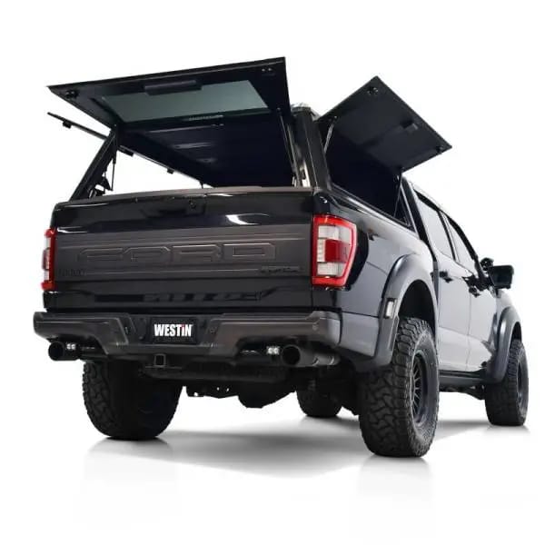Westin EXP Truck Cap COMPLETE KIT A + BS (21-25 Ford F-150/Lightning/Raptor CC 5.5ft. Bed) - Black thumbnail 4