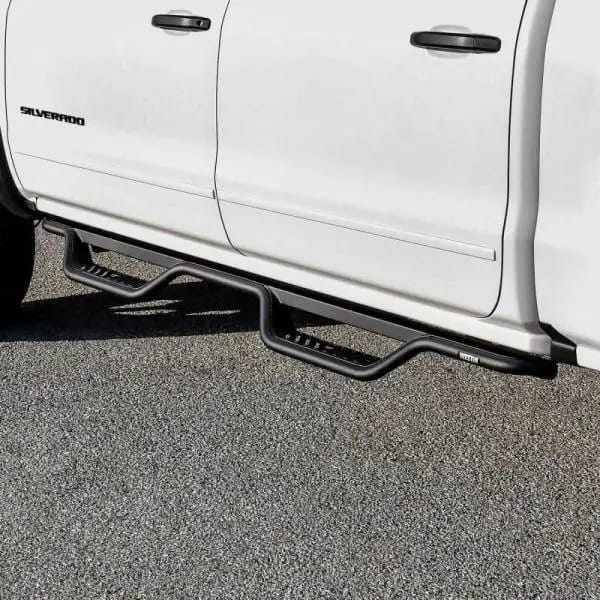 Westin 14-18 Chevrolet Silverado/GMC Sierra Crew Cab Outlaw Nerf Step Bars (Excl. Diesel) -Text. Blk thumbnail 6