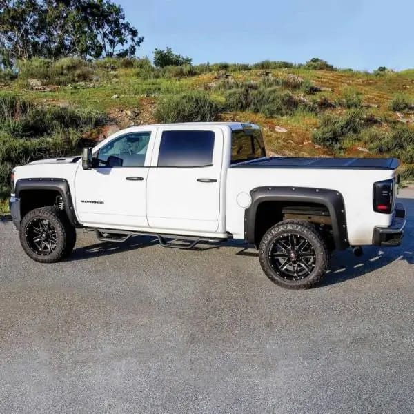 Westin 14-18 Chevrolet Silverado/GMC Sierra Crew Cab Outlaw Nerf Step Bars (Excl. Diesel) -Text. Blk thumbnail 8