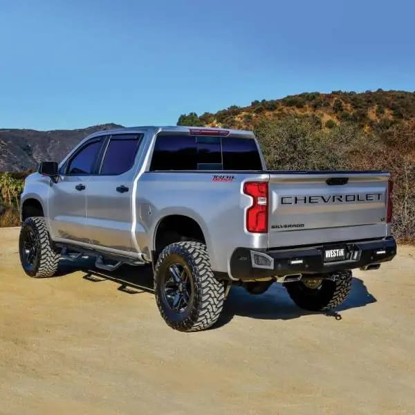 Westin 19-22 Chevrolet Silverado / GMC Sierra Crew Cab Outlaw Nerf Step Bars - Textured Black thumbnail 6