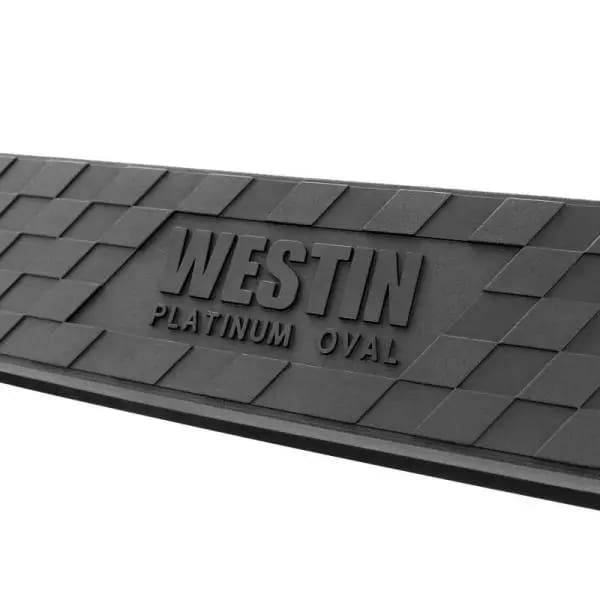 Westin 19-22 Chev/GMC Silverado/Sierra 1500 DC (No 2019 Ltd) Platinum 4 Oval Nerf Step Bars - Blk thumbnail 6